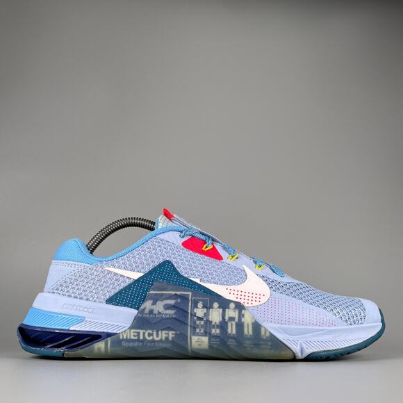 Nike Metcon 7 AMP Men's 9.5 Light Marine Blue Gym Training Shoe Athletic Sneaker - Picture 6 of 9